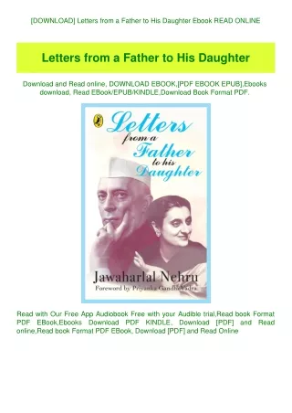 [DOWNLOAD] Letters from a Father to His Daughter Ebook READ ONLINE