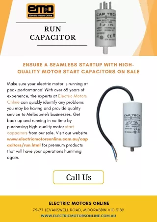 Ensure a Seamless Startup With High-quality Motor Start Capacitors on Sale