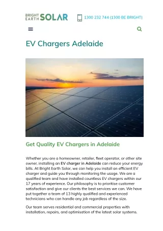 EV Chargers Adelaide