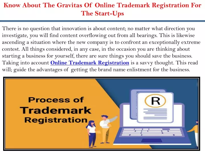 know about the gravitas of online trademark