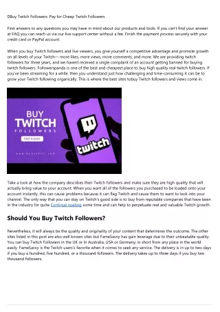 The Best Kept Secrets About buy twitch followers and viewers