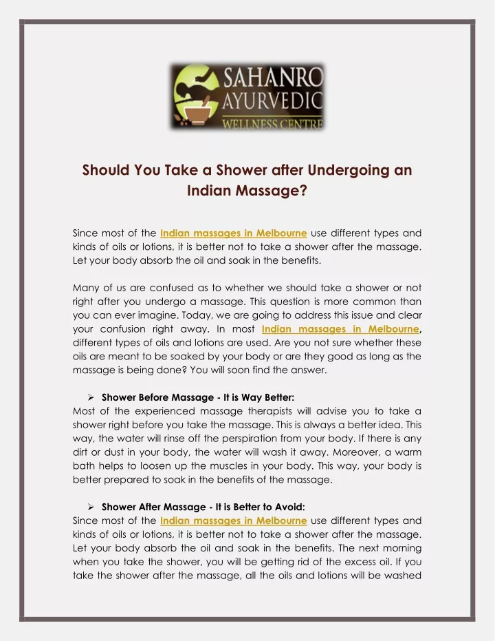 should you take a shower after undergoing