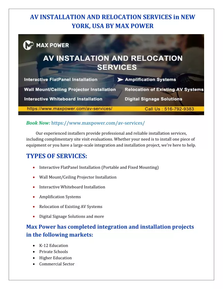 av installation and relocation services