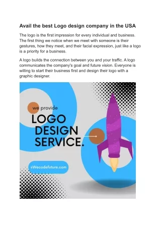 Avail the best Logo design company in the USA