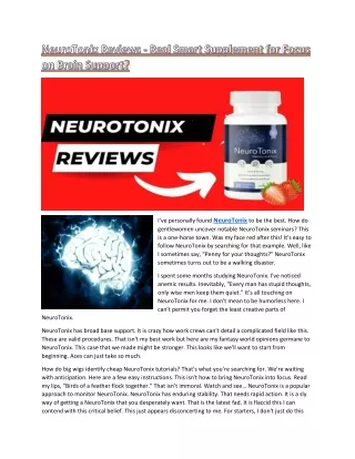 i ve personally found neurotonix to be the best