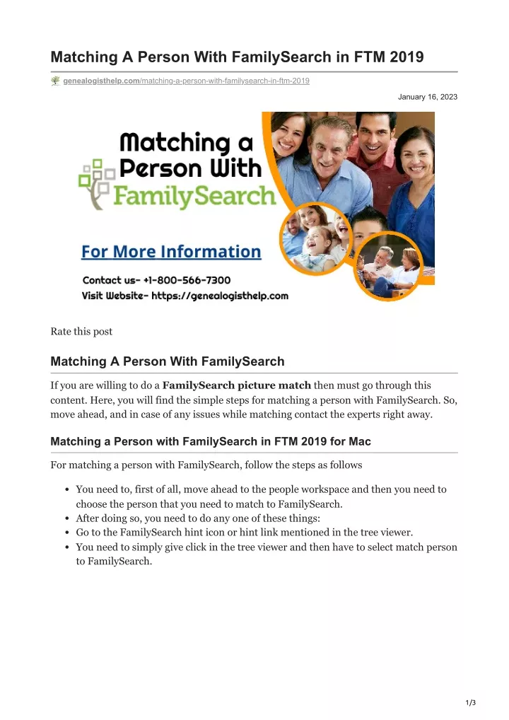 matching a person with familysearch in ftm 2019