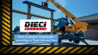 how to choose telehandler according to their