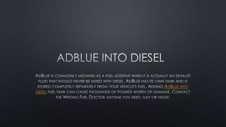 adblue into diesel