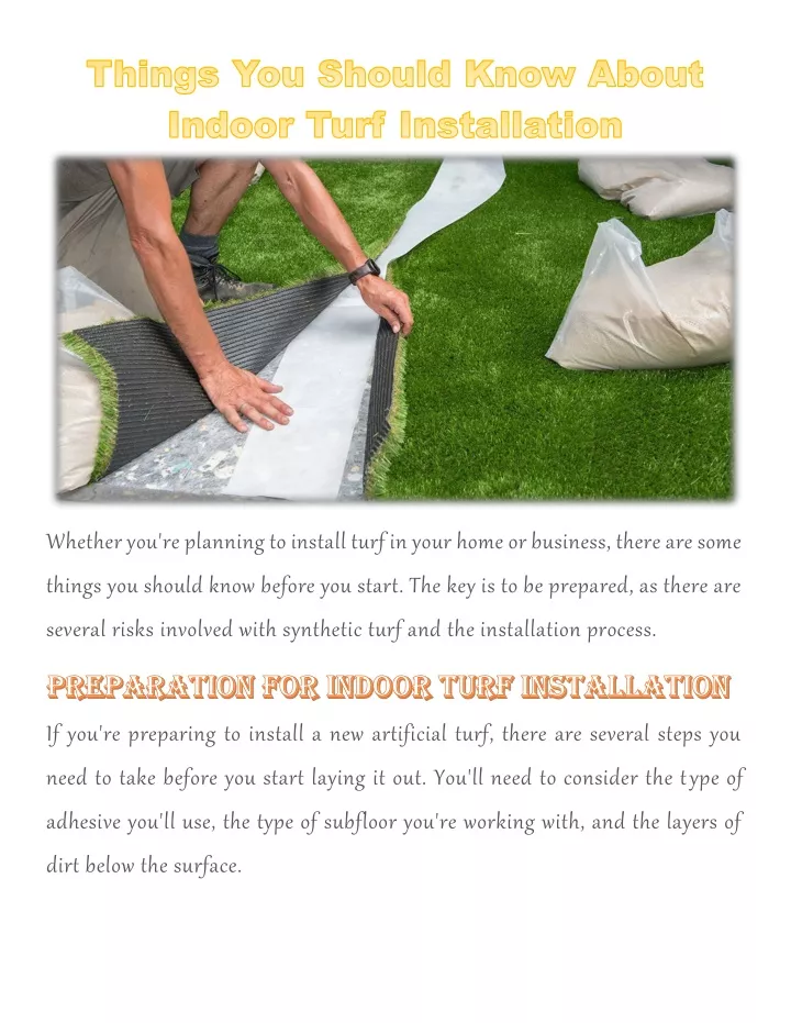 whether you re planning to install turf in your