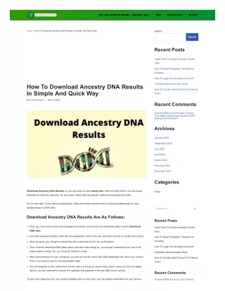 How To Download Ancestry DNA Results In Simple And Quick Way