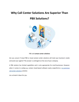 What Is The Difference Between A Call Center Solutions And A PBX Solutions
