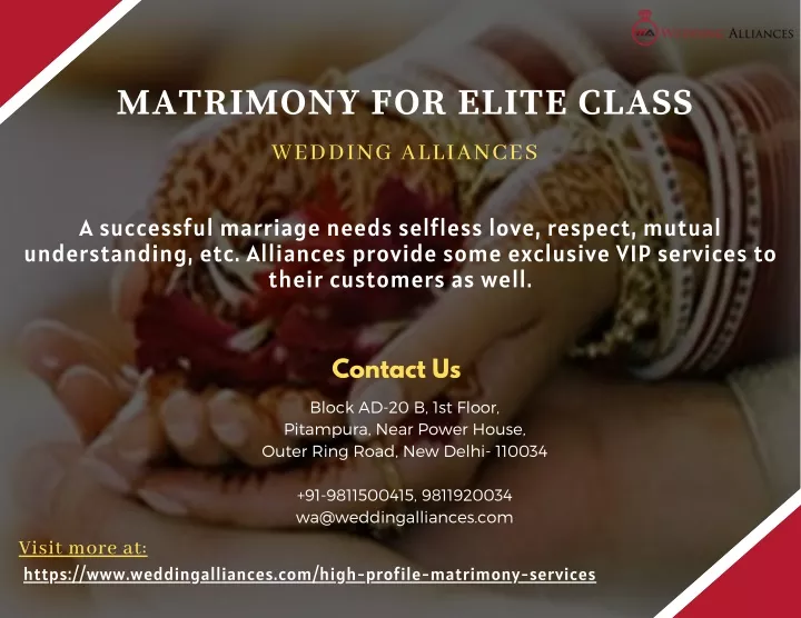 matrimony for elite class