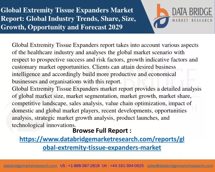 global extremity tissue expanders market report