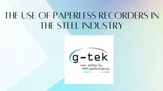 The use of paperless recorders in the steel industry