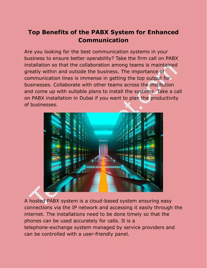 top benefits of the pabx system for enhanced