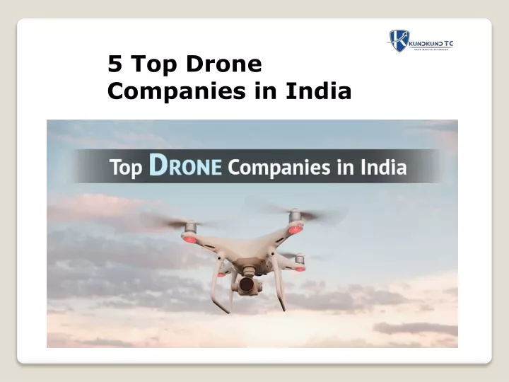 5 top drone companies in india