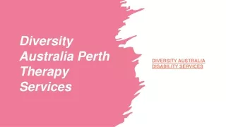Diversity Australia Perth Therapy Services