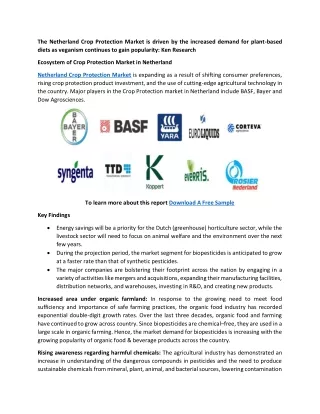 the netherland crop protection market is driven
