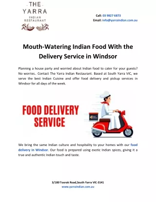 Mouth-Watering Indian Food With the Delivery Service in Windsor