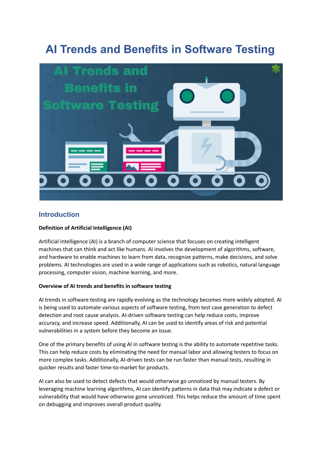 PPT - AI Trends and Benefits in Software Testing PowerPoint ...