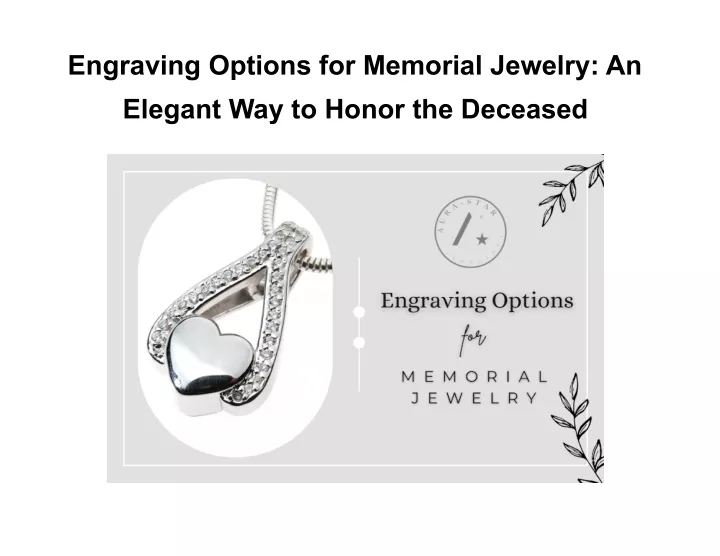 engraving options for memorial jewelry an elegant