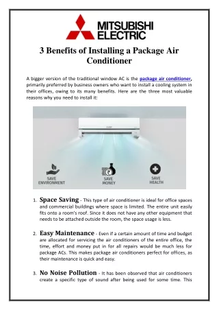 3 Benefits of Installing a Package Air Conditioner