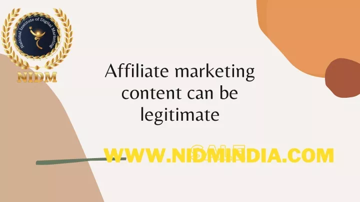 affiliate marketing content can be legitimate