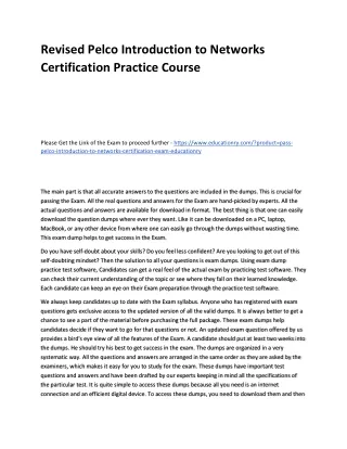 revised pelco introduction to networks