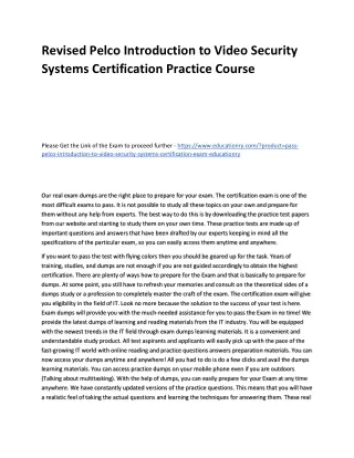 revised pelco introduction to video security