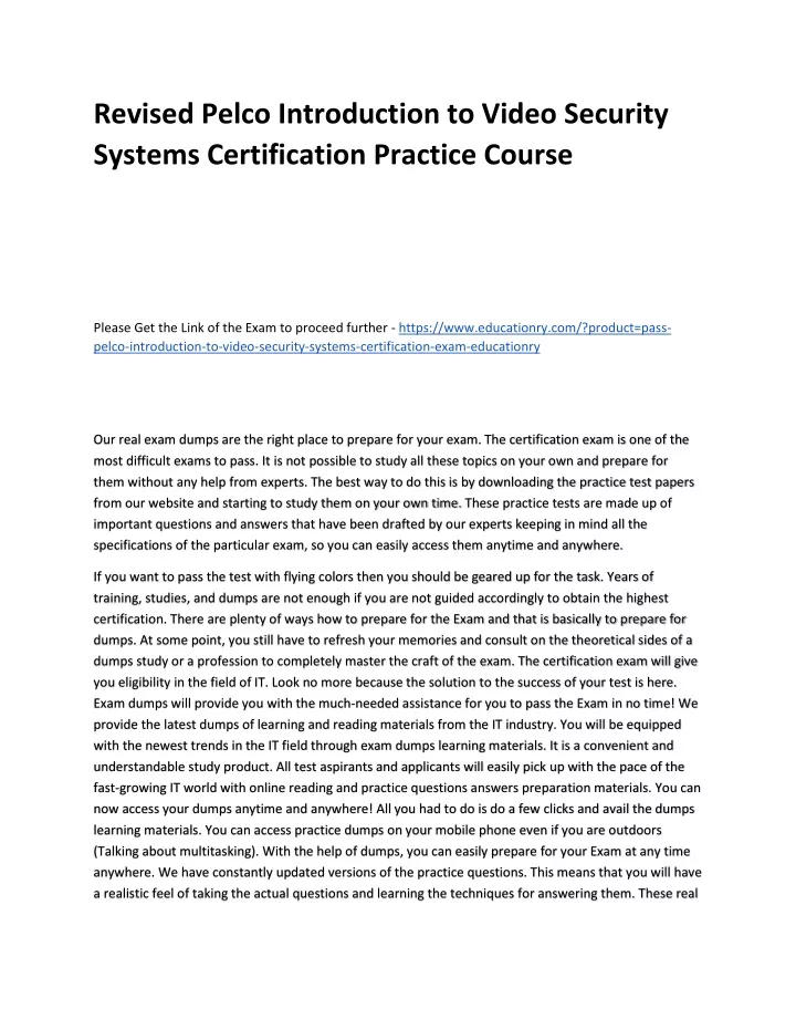 revised pelco introduction to video security