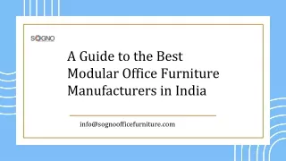 A Guide to the Best Modular Office Furniture Manufacturers in India