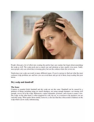 3 Common Scalp Problems And How to Get Rid of Them