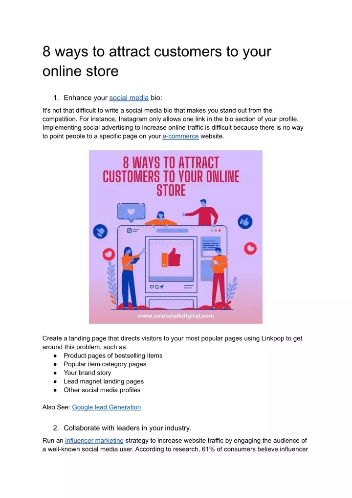 8 ways to attract customers to your online store