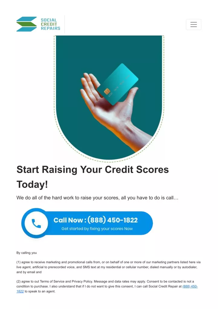 start raising your credit scores today