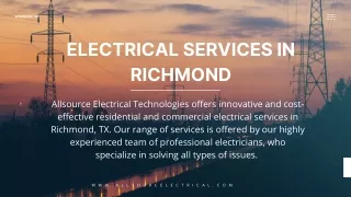 Affordable Electrician in Richmond - Allsource Electrical