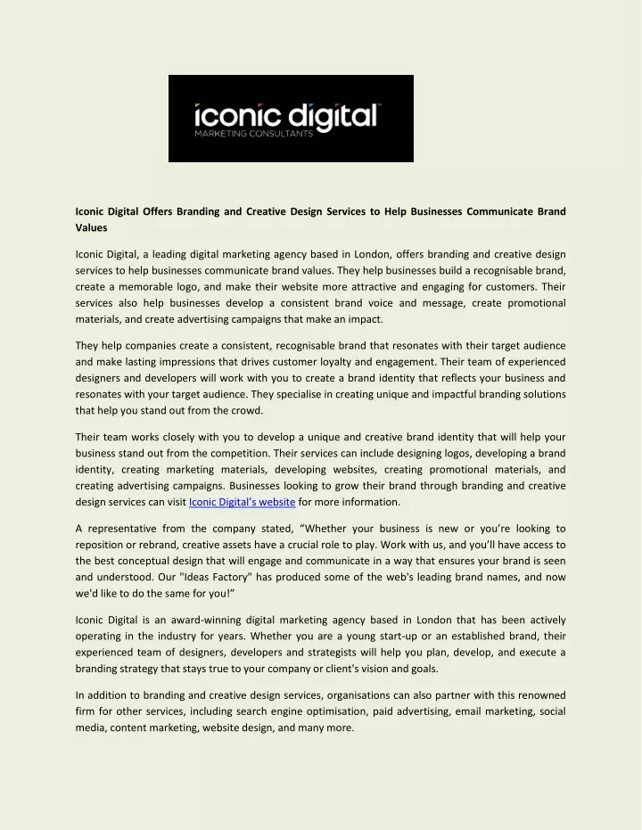 iconic digital offers branding and creative