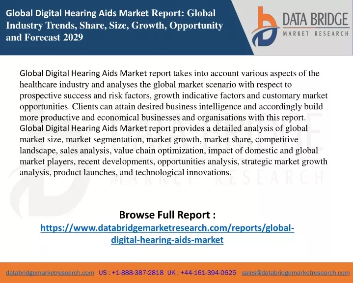 global digital hearing aids market report global