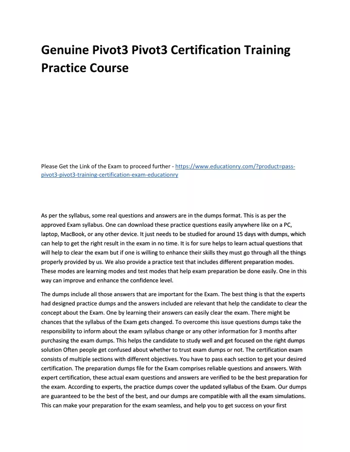 genuine pivot3 pivot3 certification training