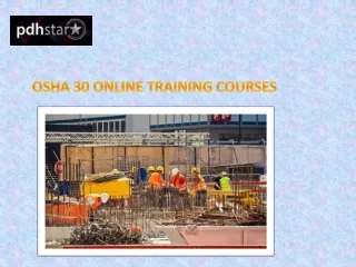 OSHA 30 Online Training Courses