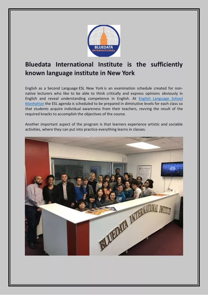 bluedata international institute