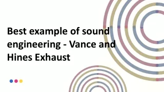 best example of sound engineering vance and hines