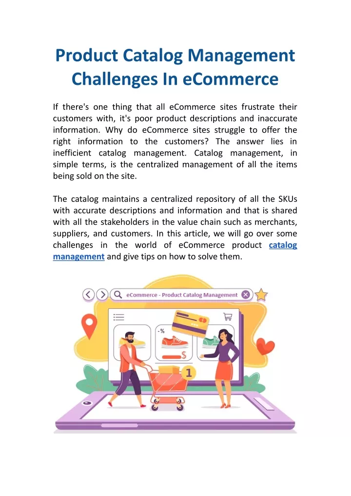 product catalog management challenges in ecommerce