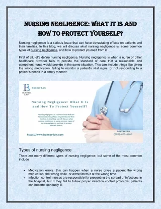 Nursing Negligence: What It Is and How To Protect Yourself?