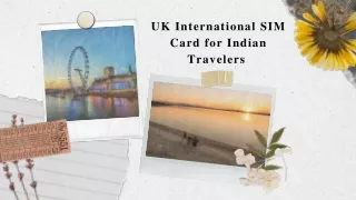 UK International SIM Card for Indian Travelers