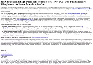 Chiropractic Billing Services in New Jersey