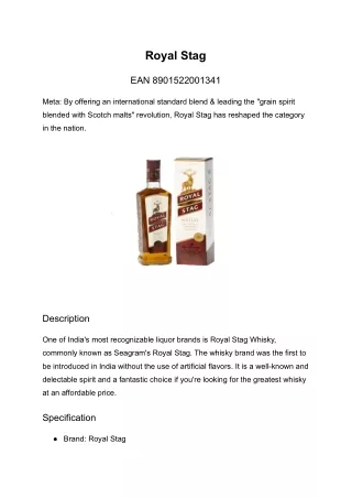 royal stag