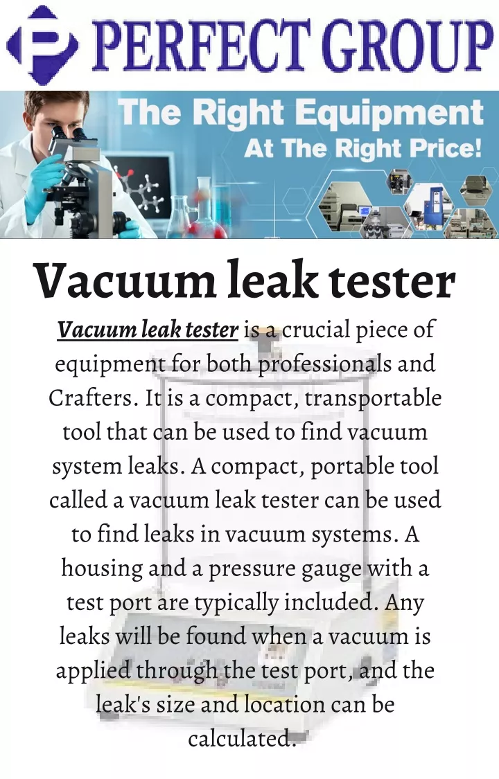 vacuum leak tester vacuum leak tester