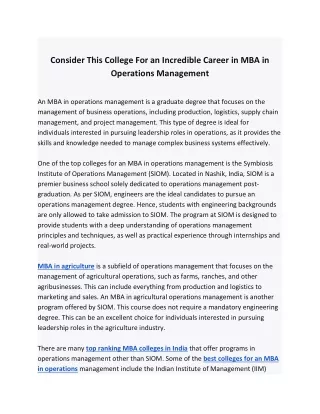 consider this college for an incredible career