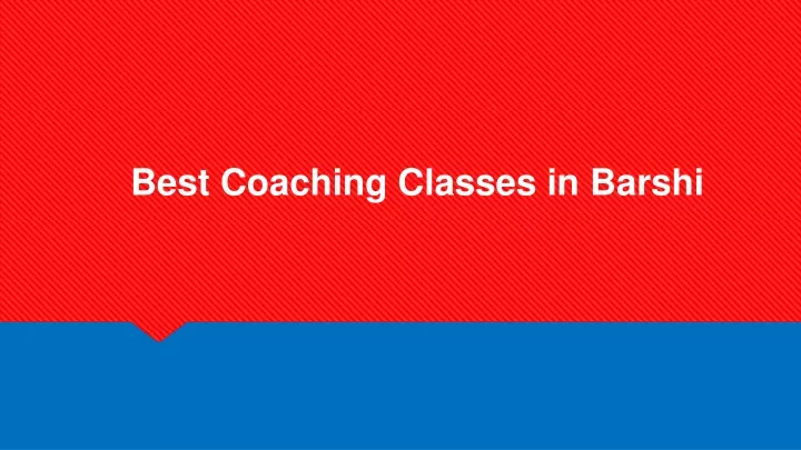 best coaching classes in barshi