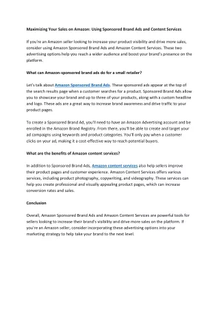 maximizing your sales on amazon using sponsored